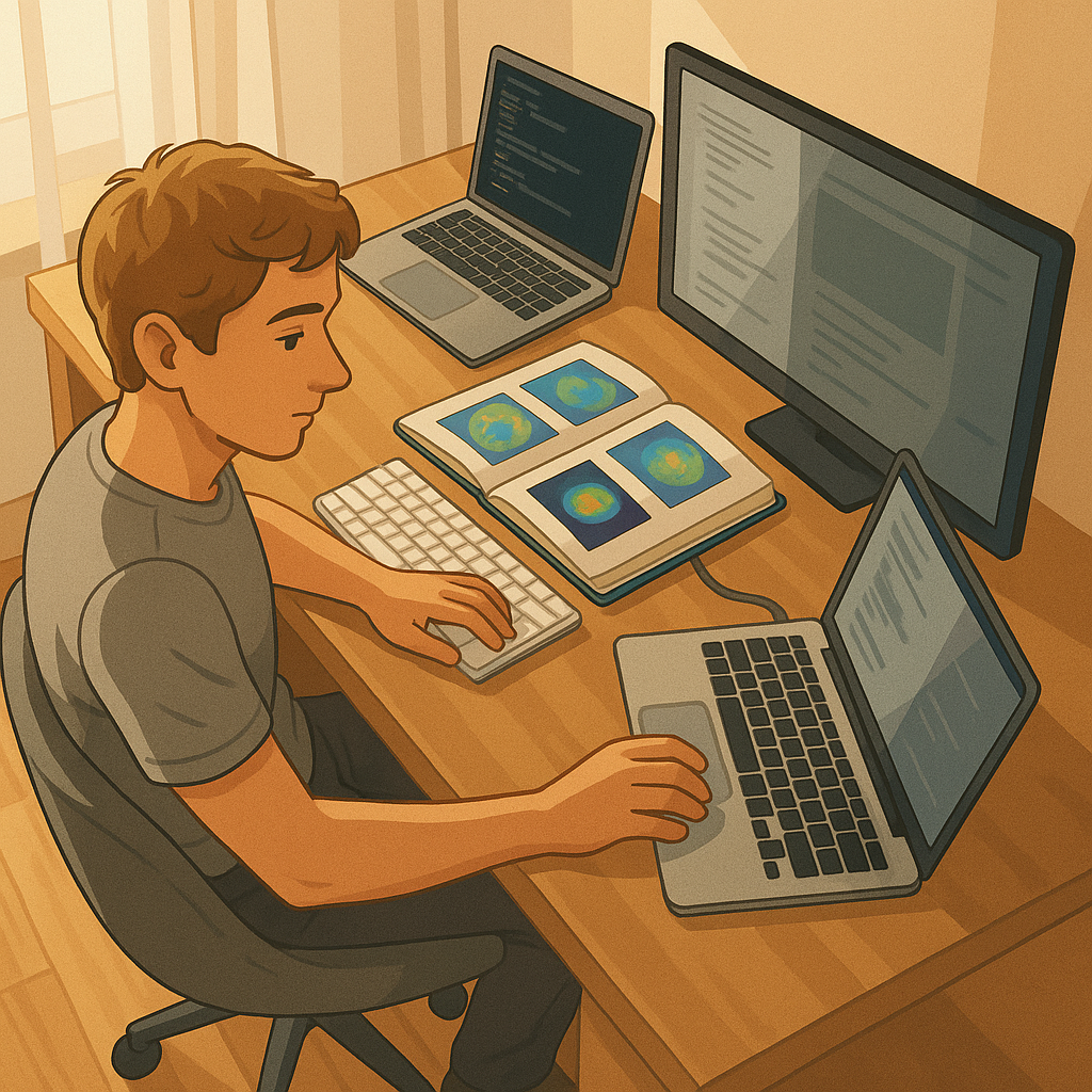 Person using laptop